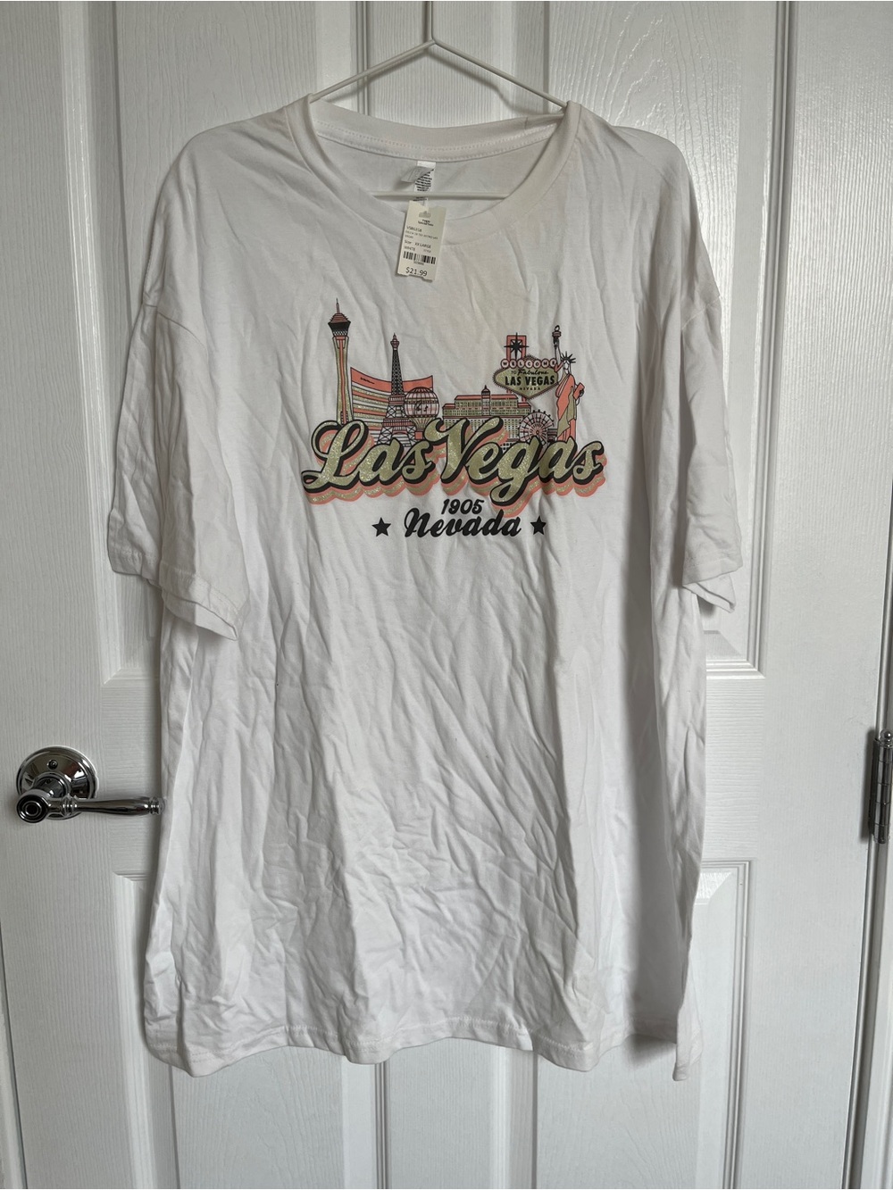 White Las Vegas Nevada Graphic T-Shirt